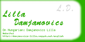 lilla damjanovics business card